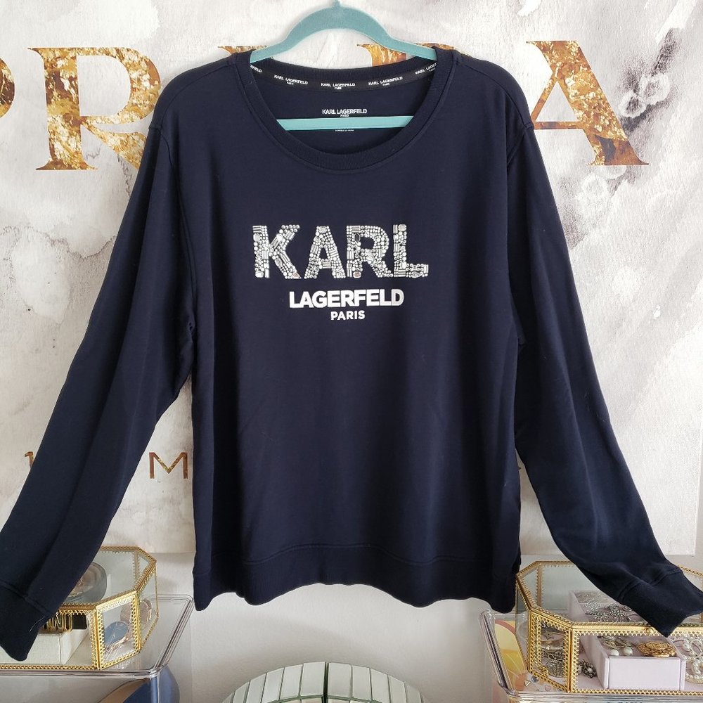 NEVER WORN - Karl Lagerfeld Paris - Navy Sweater